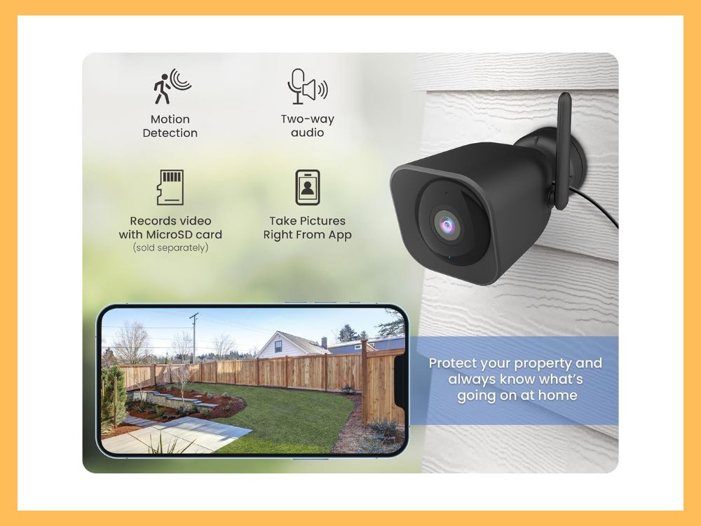 Smart Home Security Camera with Night Vision