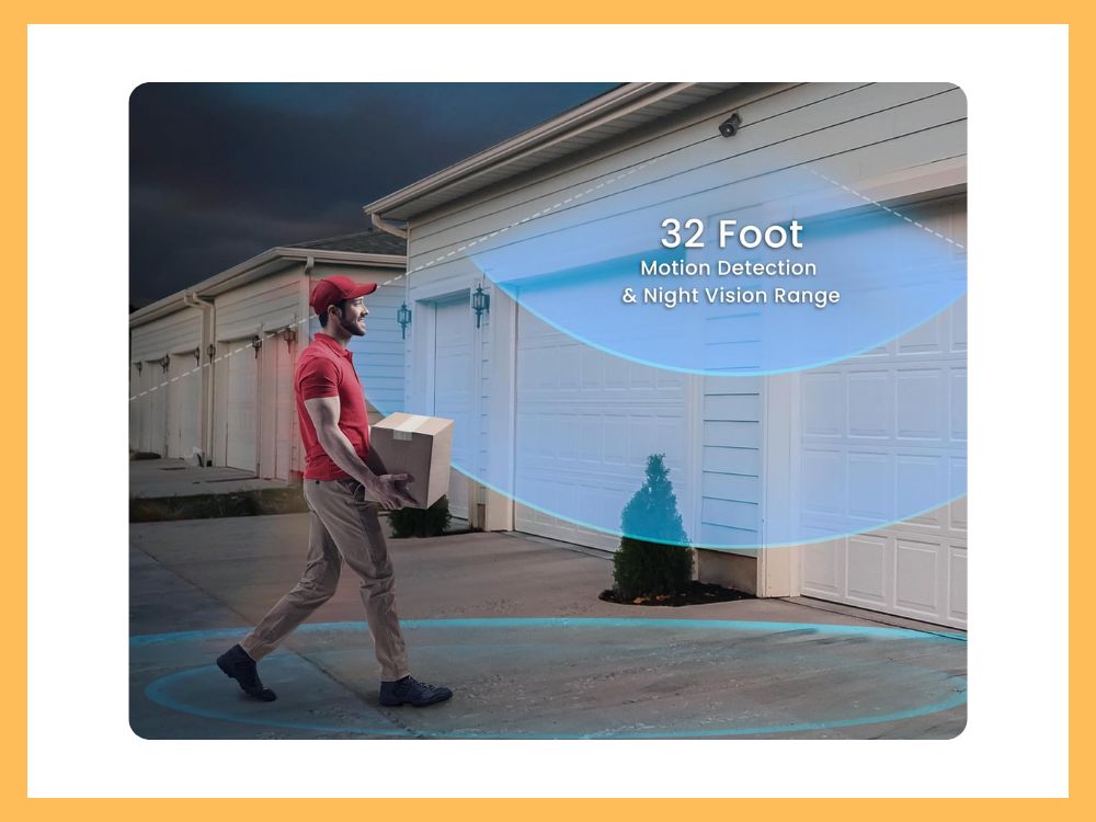 Smart Home Security Camera with Night Vision