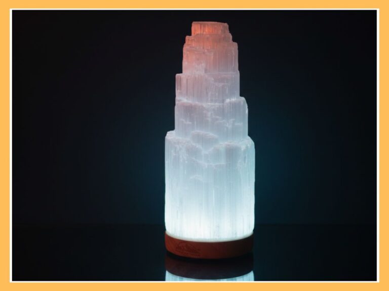 Himalayan Glow 1050 Natural Lamp with Selenite Base 2 Himalayan Glow 1050 Natural Lamp with Selenite Base