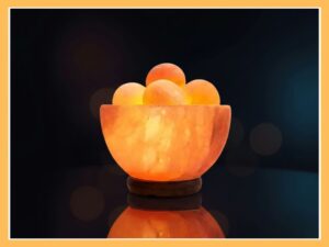 Natural Himalayan Salt Lamp with Massage Balls