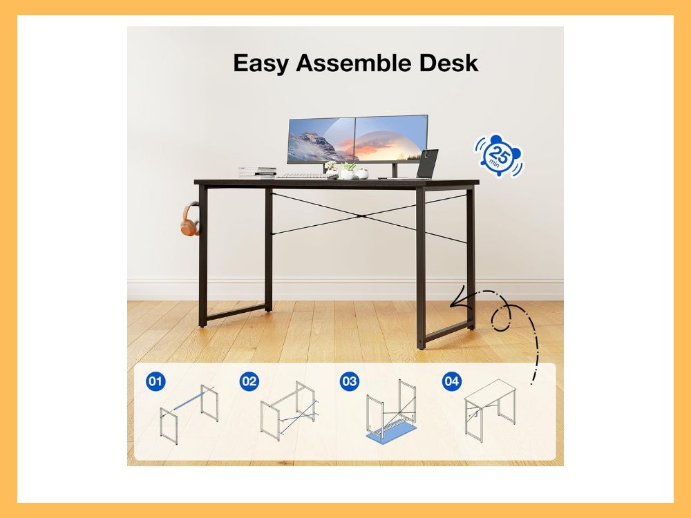 ODK 48" Computer Desk with Headphone Hooks