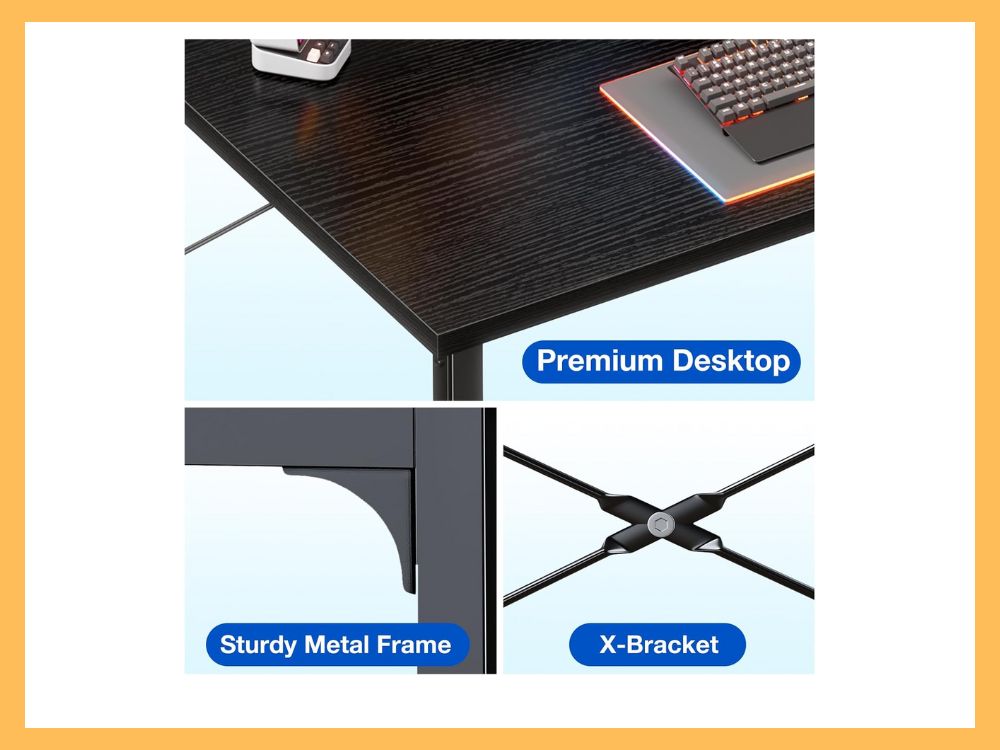 ODK 48" Computer Desk with Headphone Hooks