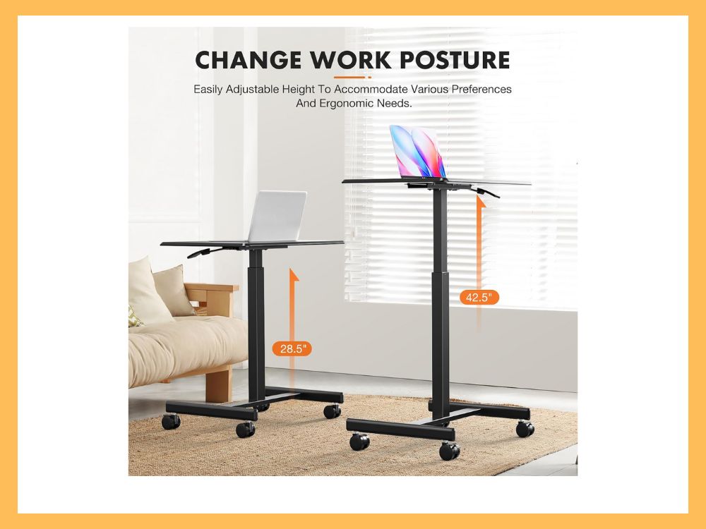 Sweetcrispy Mobile Small Standing Desk