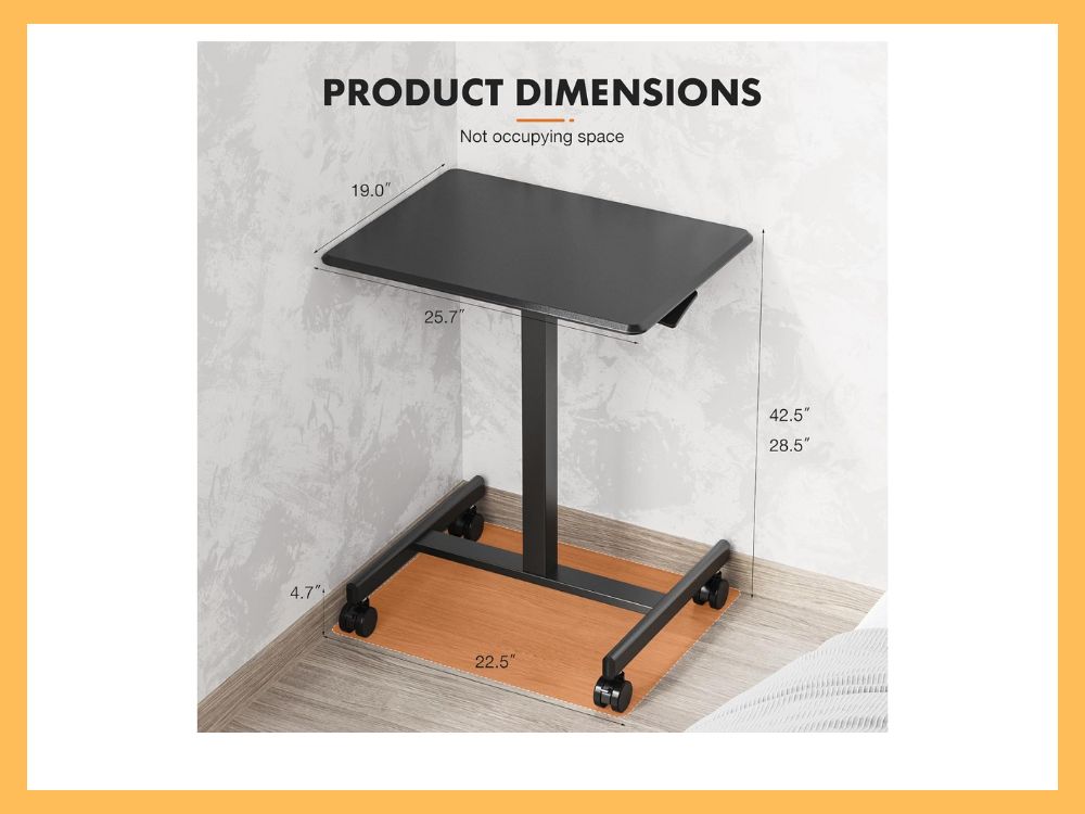 Sweetcrispy Mobile Small Standing Desk