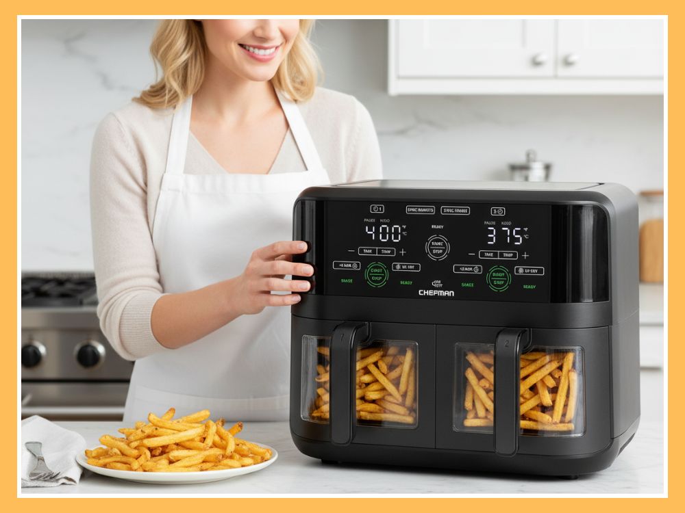 Chefman 6Qt Dual Basket Digital Air Fryer