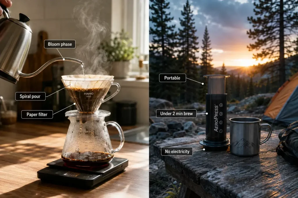 What Are the Best Coffee Brewing Methods and Their Differences 4 Best Coffee Brewing Method for Camping or Travel